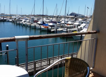 Balcony view of marina