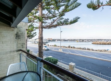 Balcony view of road and harbour